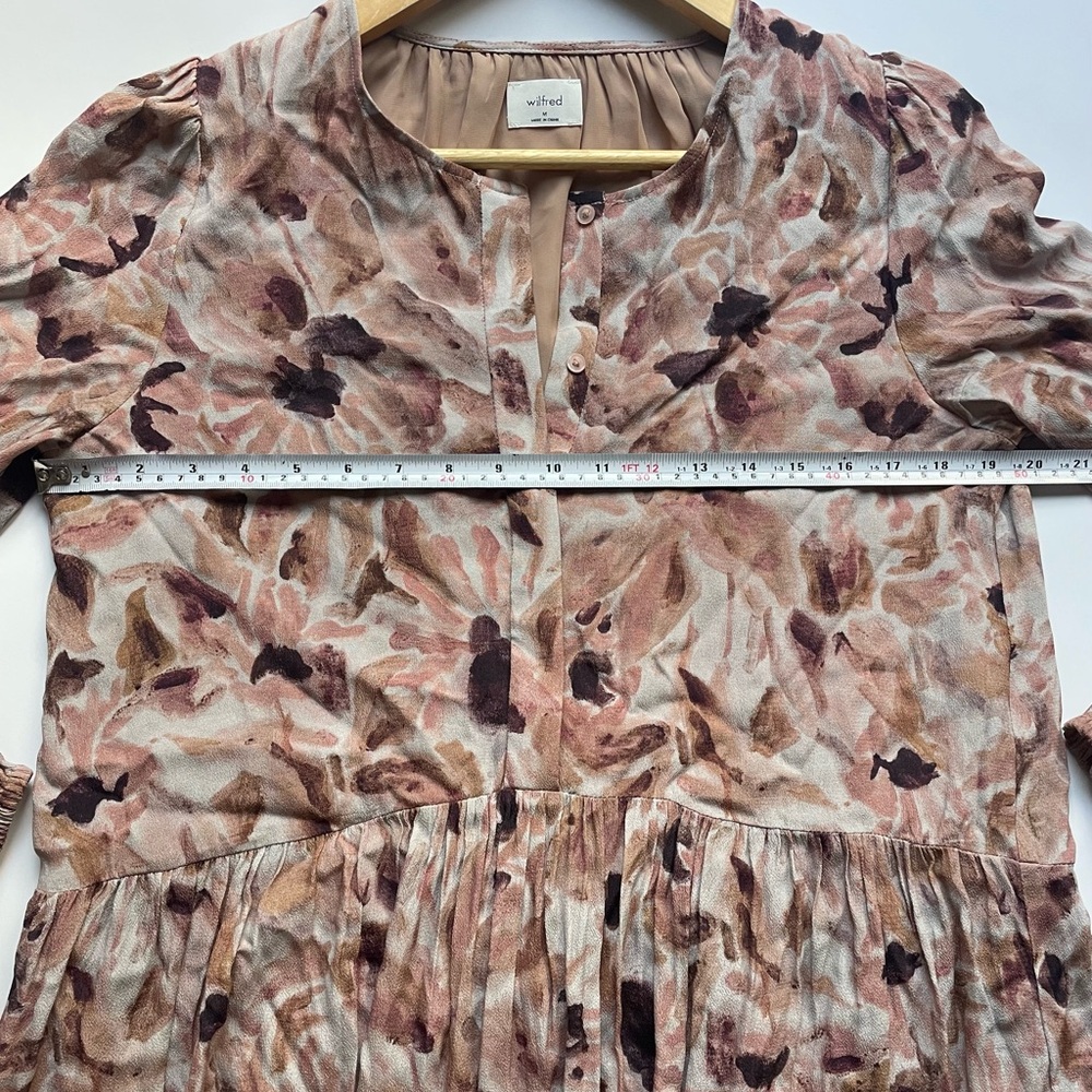 aritzia Wilfred Barossa Maxi Dress Floral Long Sleeve Medium  Dress - Picture 6 of 12
